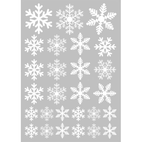 27 abnehmbare, statisch haftende PVC-Schneeflocken für die weihnachtliche Fensterdekoration