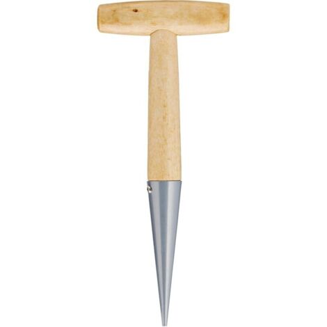 27 cm Plantoir à bulbes avec pointe en acier - Plantoir à main avec manche en bois solide - Outil de jardinage pour adultes, Mar