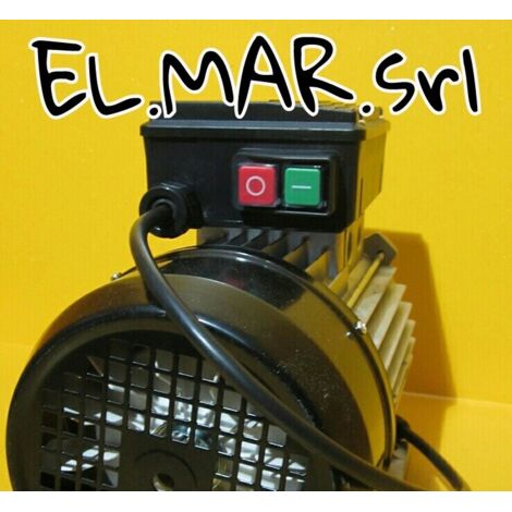 2,7 HP 2 KW Mec 80 2800 Giri Motore Elettrico Monofase 2 Poli  B14 Flangiato - Interruttore Con Bobina di Minima