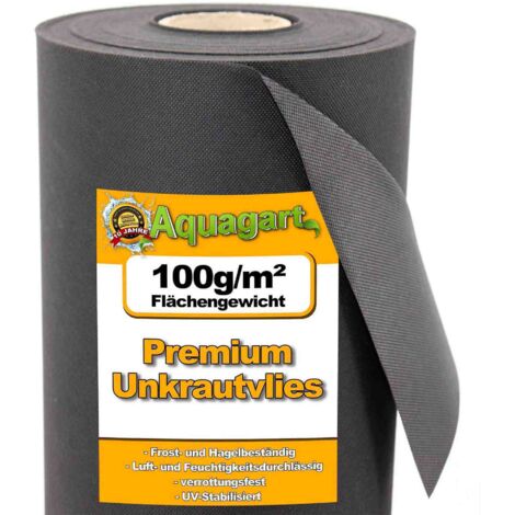 27 m² Garden fleece Weed control fabric Mulch fabric 100 g 1.8 m w.