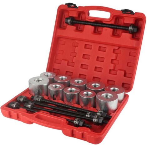 27 pcs Silentbloc Extracteur Outil de roulements Jeu d'outils, Douilles universelles en Caoutchouc pour extracteur de Silencieux