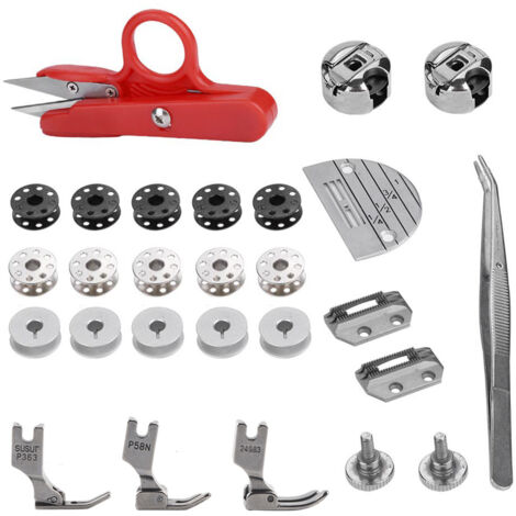27 pièces d'accessoires pour machine à coudre industrielle à plat, jeu d'outils et pièces de rechange standards