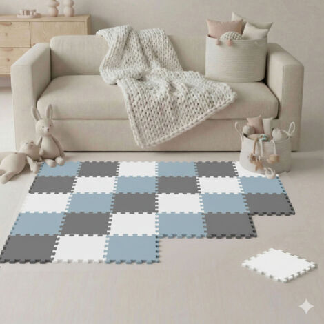 27 Pièces Tapis de Sol Bébé - 30x30 Dalles en Mousse EVA - Carrés Puzzle Enfant
