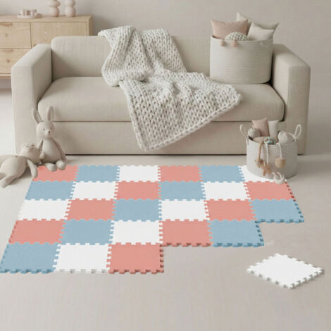 27 Pièces Tapis de Sol Bébé - 30x30 Dalles en Mousse EVA - Carrés Puzzle Enfant