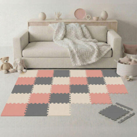 27 Piezas Alfombra Bebé - 30x30 Colchoneta Espuma EVA - Suelo Puzzle para Niños
