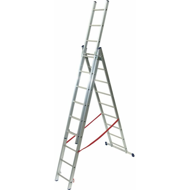 Loops - 27 Rung Lightweight Combination Ladder Triple Extension / Step & Staircase Stair