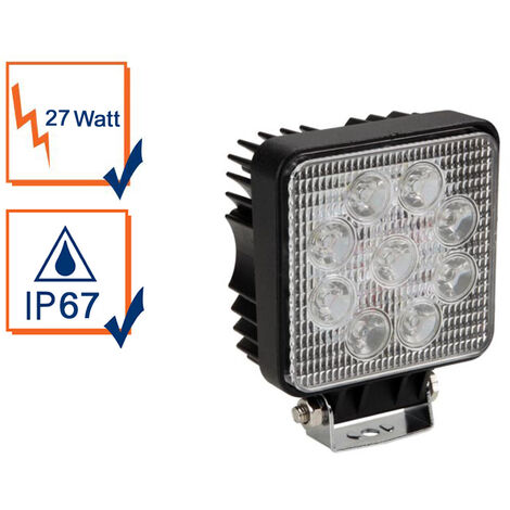 27 Watt LED Strahler ALU, 4250 Kelvin Neutralweiß, IP67, 13,5x11cm