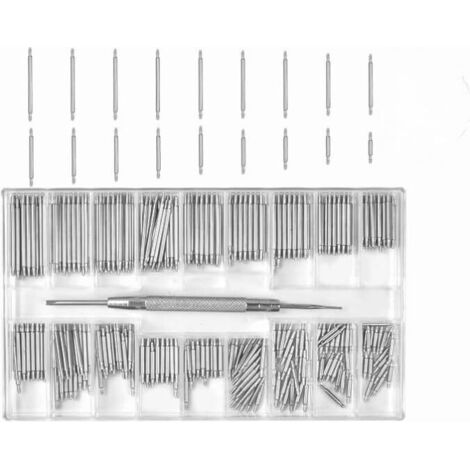 Kit Riparazione Cinturino Orologio – 360 Barre A Molla In Acciaio Inox, Misure 8-25 Mm, Con Plastica Di Fissaggio