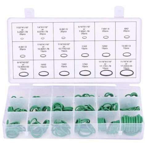 270 pièces assorties voiture climatisation compresseur joint torique joint d'étanchéité en caoutchouc joints de rondelle vert