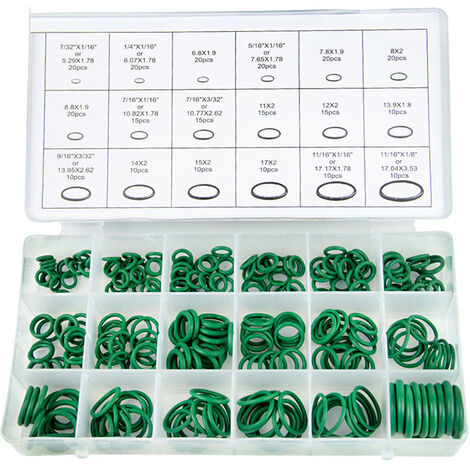 270PCS Joints Toriques Kit 18 Taille Joints de Rechange Hydraulique Climatisation Bonne Étanchéité Sur Des Raccords d'arrosage Pour Porte, Fenêtre, Electroménagers, Roulement, Pompe,
