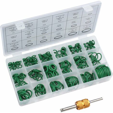270PCS Joints Toriques Kit 18 Taille Joints de Rechange Hydraulique Climatisation Bonne Étanchéité Sur Des Raccords d'arrosage Pour Porte, Fenêtre, Electroménagers, Roulement, Pompe