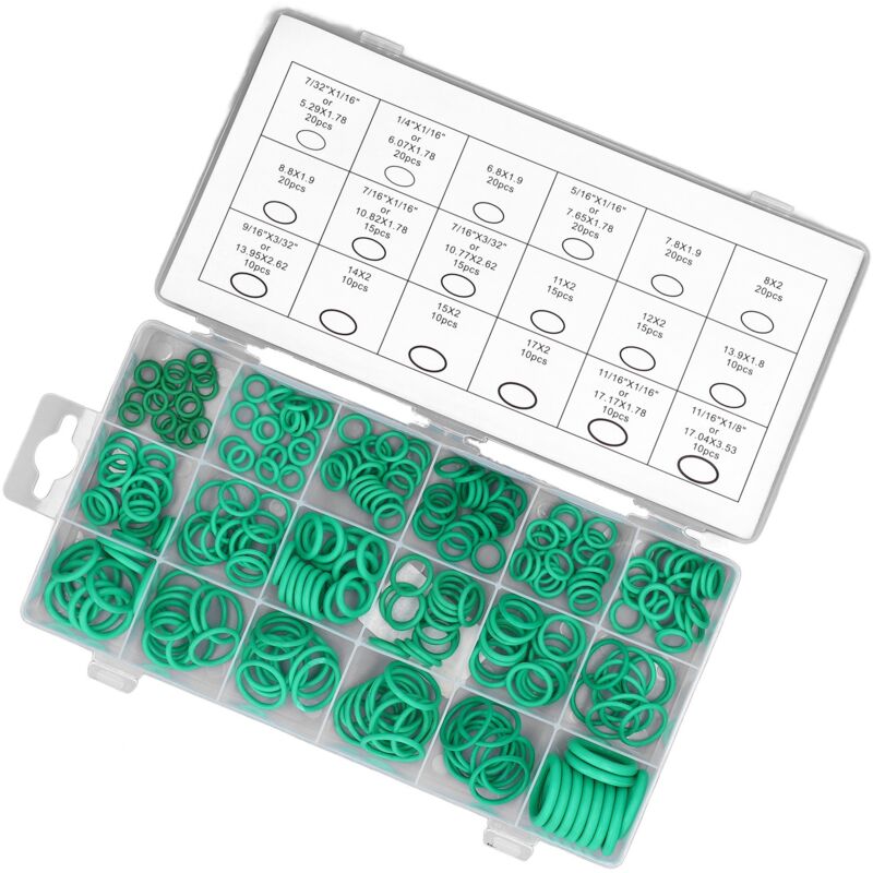 270Pcs Kit de joints toriques en caoutchouc résistant à l'usure Assortiment de joints toriques pour l'automobile