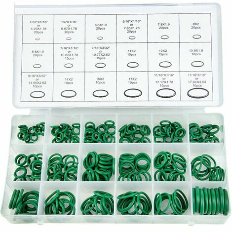 270pcs O Ring Kit 18 Grid Air Conditioning Hydraulic Replacement Seal Ring