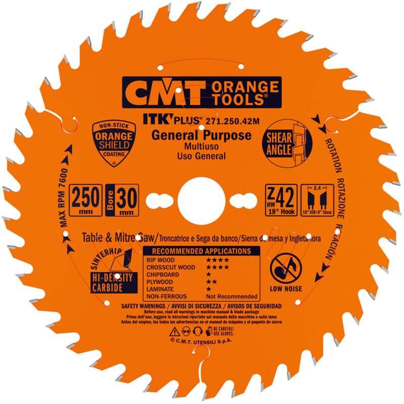 CMT - orange tools 271.300.48M - lama circolare (itk-plus) hw 300x2.6/1.8x30 Z48 atb+s