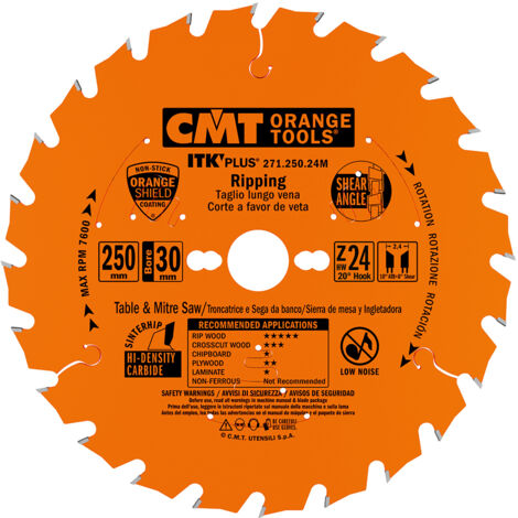 CMT 271.250.24ML LAME CIRCULAIRE (ITK-PLUS) HW 250x2,4/1,6x30 Z24 ATB+S