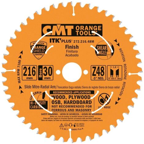 272.216.48M Sageblatt CIRCULAIRE (ITK-PLUS) HW 216X1.8/1.2X30 Z48 ATB+S -5NEG
