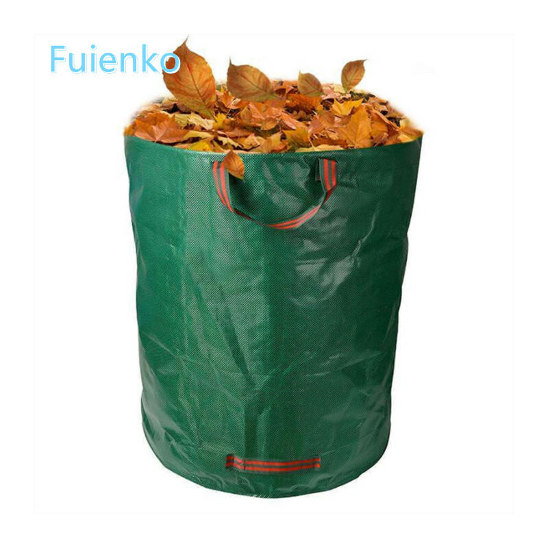 Sac de Déchets Ordures de Jardin Robuste Sac 66cmx76cm Vert 2pcs 272L FUIENKO