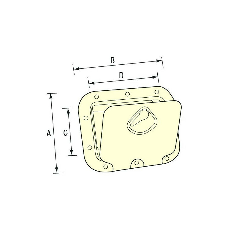 Nuova Rade - Trappe classic sac de rangement blanc - 463 x 517 mm
