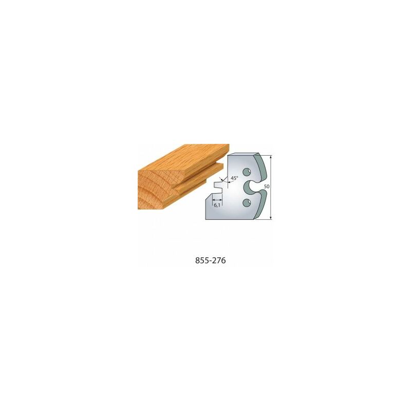 Luxoutils - 276: Jeu de 2 fers 50mm bouvetage 45° pour porte outils 50mm