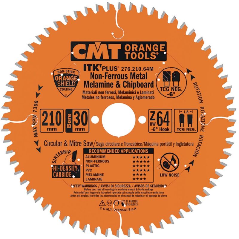 CMT - lama circolare x alluminio hw 160x1.8/1.2x20+16 Z48 tcg neg