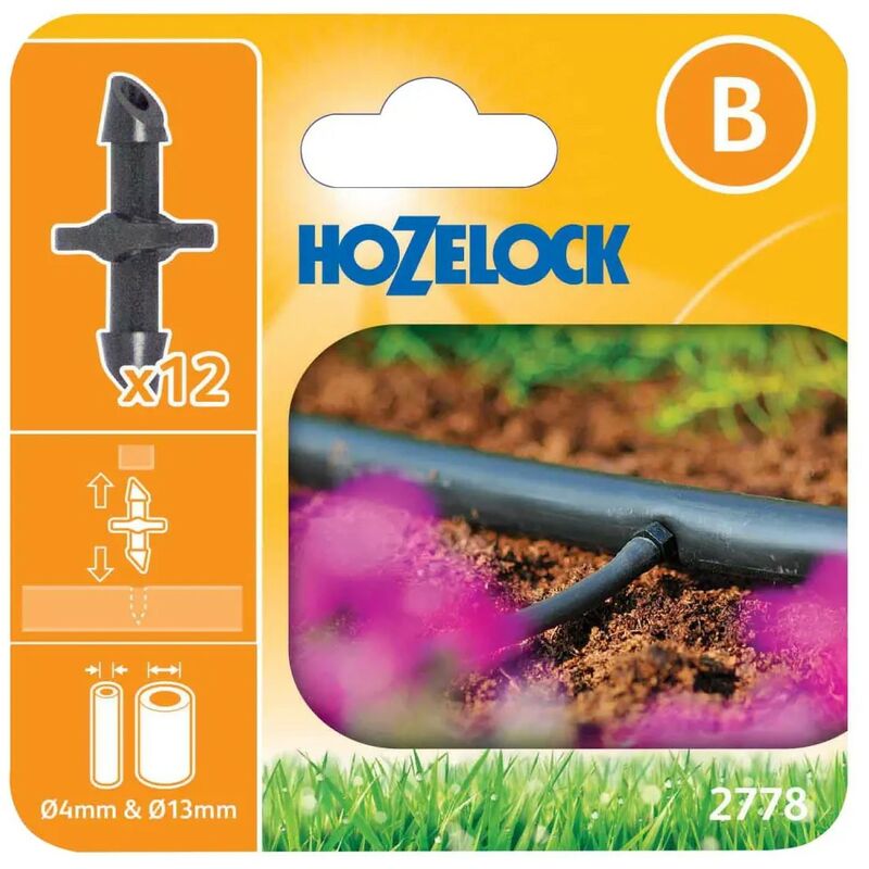 12 x Hozelock 2778 Straight Junction In Line Connector 4mm Micro Irrigation