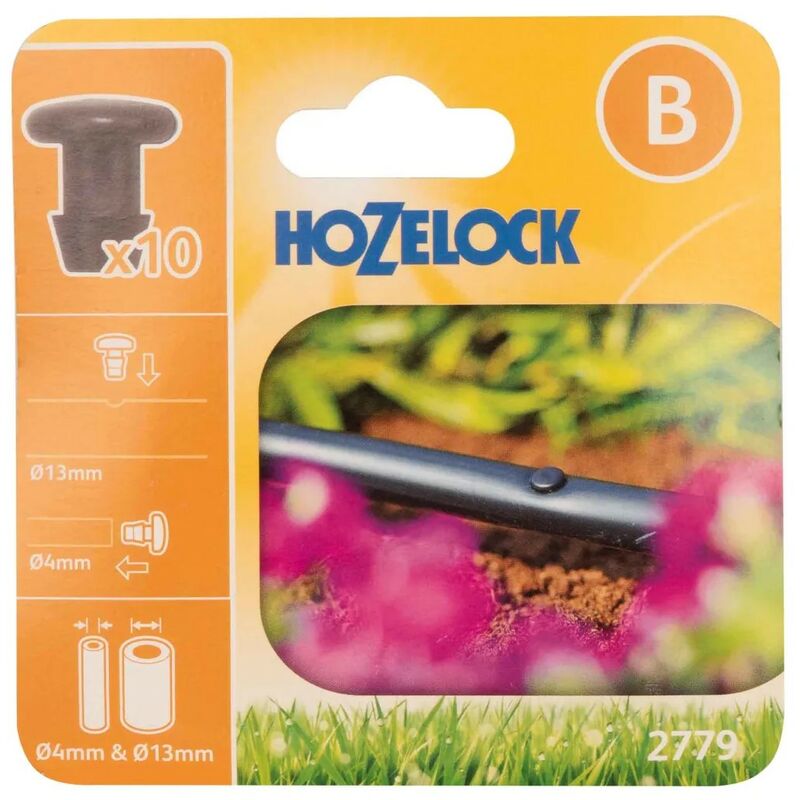 10 x Hozelock 2779 Micro Irrigation 13mm Blanking Plug Automatic Garden Watering