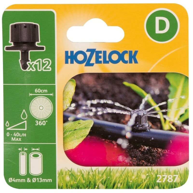 12 x Hozelock 2787 End Line Adjustable Mini Water Sprinkler Micro Irrigation