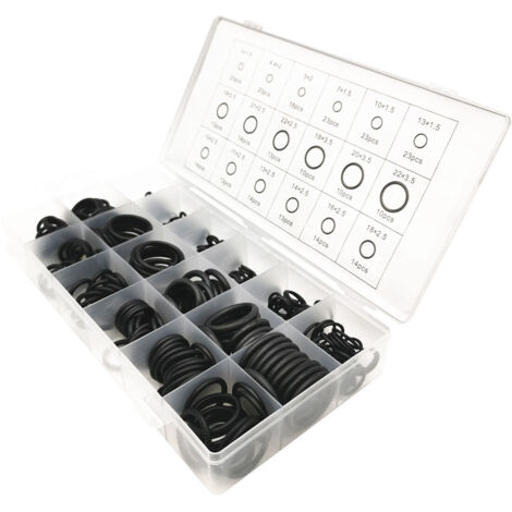 279Pcs/kit Rubber O-Ring Seal Assortment Kit 18 Sizes for Auto Replacement Repair