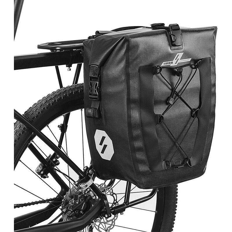 

27L Bolsa de rejilla trasera impermeable para bicicleta Bolsa de alforjas de bicicleta Bolsa de maletero de bicicleta de supermercado de viaje en