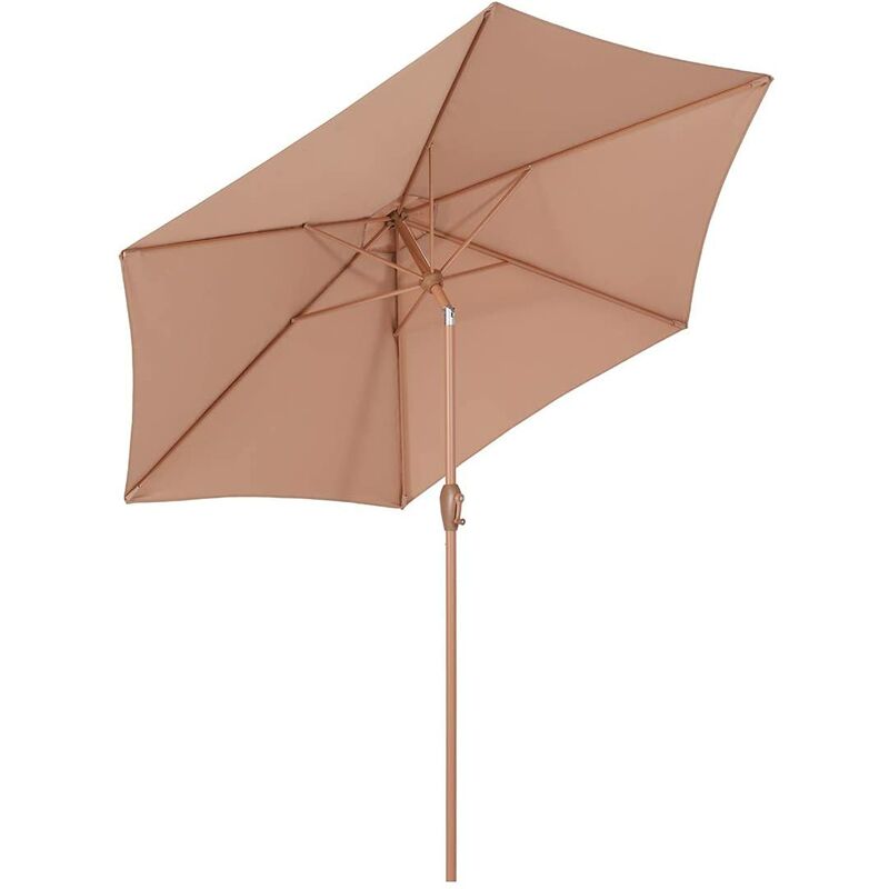 Sekey Ø 270 cm Parasol inclinable Rond UV50+, Ombre