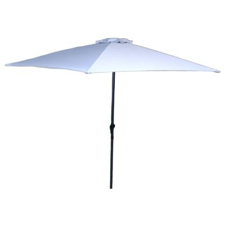 2.7m Wind Up Garden Parasol with Aluminium Shaft Grey