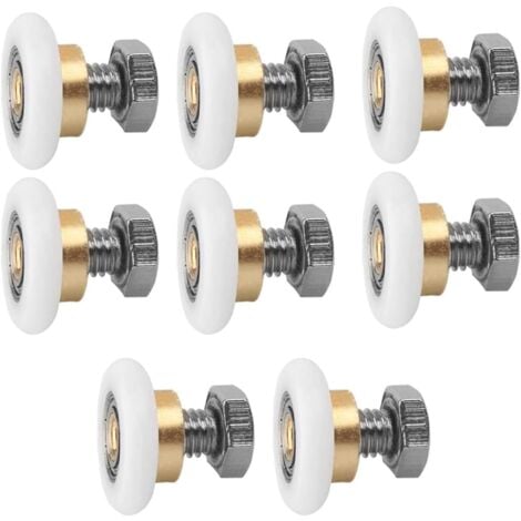 27MM Sliding Door, 8 PCS Shower Rollers, Shower Runners, Roller Wheel for Shower Door Sliding Rollers Door Replacement Wheel
