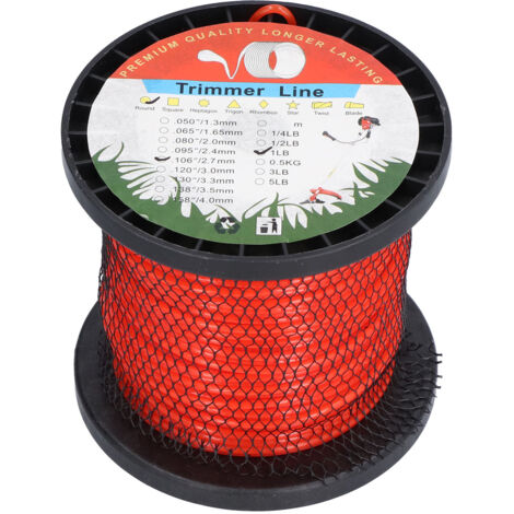 2.7mm Trimmer Line Round Nylon 1LB Round Heavy Duty Grass Cutting Trimmer Line for Lawn Garden
