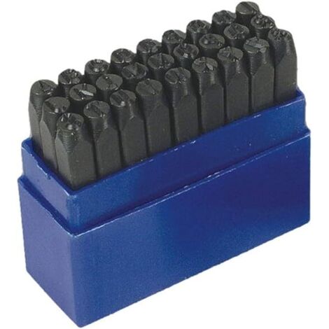 27PCS Poinçons en Métal avec Chiffres et Lettres, Lettres à Frapper Tampons Numérotés (8mm)