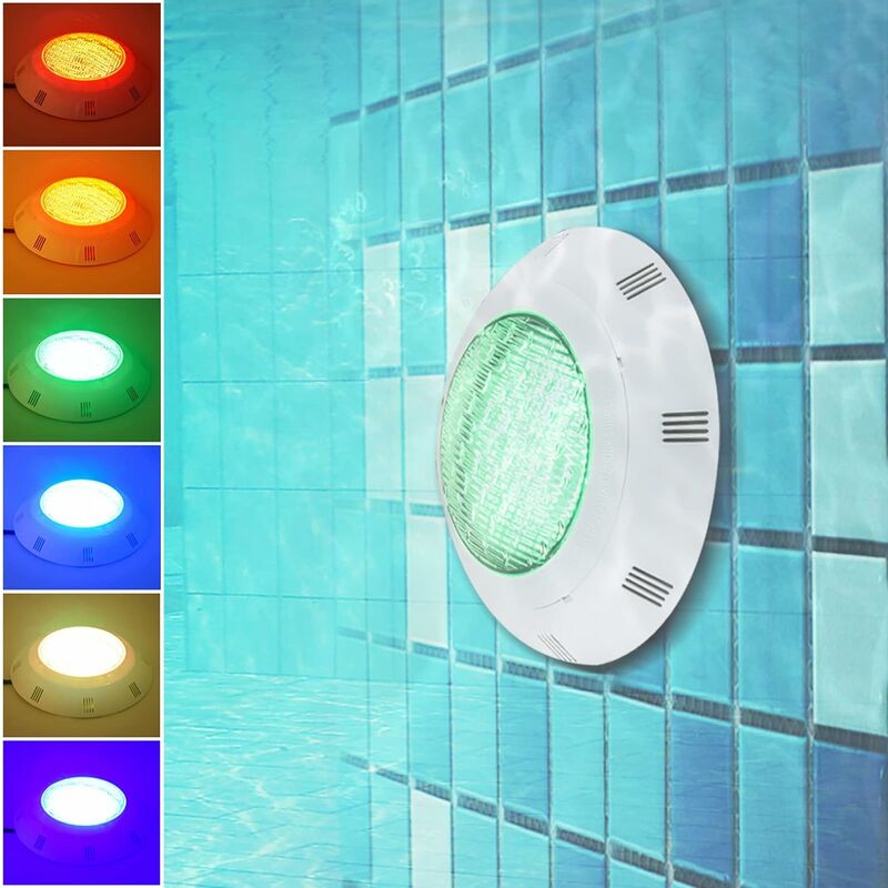 11.6 'plongée led lumière, 12V 45w changement de couleur piscine lumière étang lumière sous - marine - 7 couleurs + 2 modes de changement de couleur