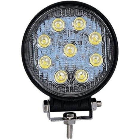 27W Кръгъл Led Лед Диоден Фар Прожектор Халоген Лампа с разпръсната светлина FLOOD 12V 24V Слим Slim