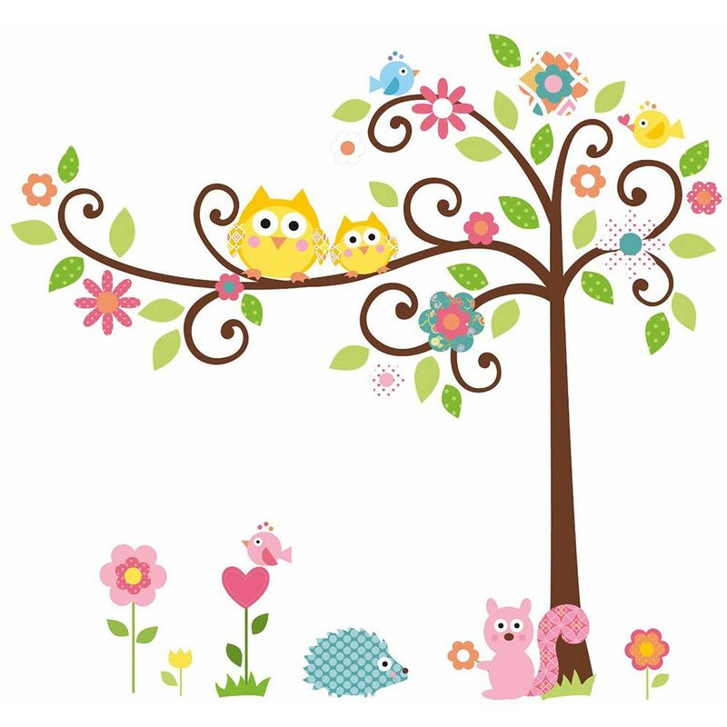 

Abcrital - 27x19 Animales de dibujos animados Peel Stick Mega-Pack Pegatinas de pared para niños Sala de estar para niños Dormitorio