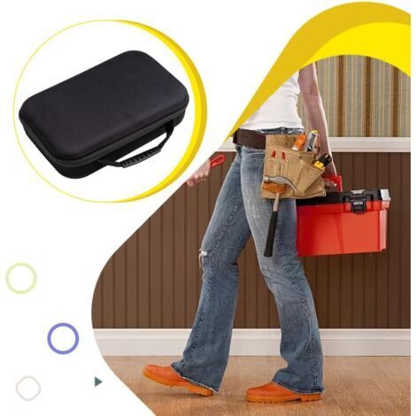 27x22x7cm Marsupio portautensili in tessuto vuoto organizer con cerniera borsa per il trasporto riutilizzabile con cerniera copertura protettiva per esterni nero S