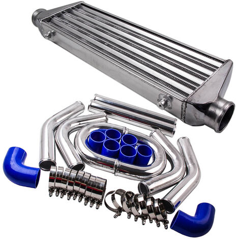 MAXPEEDINGRODS 27''x7''x2.5'' Intercooler de montaje frontal 2.5'' Manguera Tubería Tubo Kit