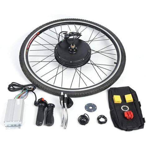 28'' E-Bike Kit de transformation 36V 500W Brushless Motor Hub Control E-Bike Kit de transformation roue avant contrôleur de vitesse avec écran LCD
