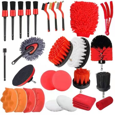 28 pezzi di spazzola per trapano, spazzola per trapano multifunzionale, kit di strumenti per la pulizia di trapani elettrici, spazzola per la pulizia di bagno, cucina, vasca da bagno, piastrelle e aut