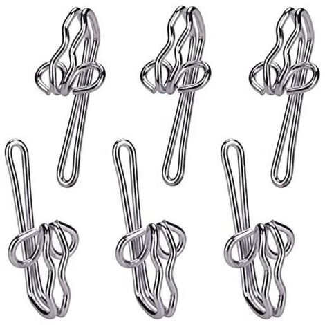 28 x 12 mm Hochleistungs-Gardinenhaken – 100 Stück – Massive Metallhaken für Gardinen und Duschvorhänge – Vielseitig einsetzbarer Gardinenhaken