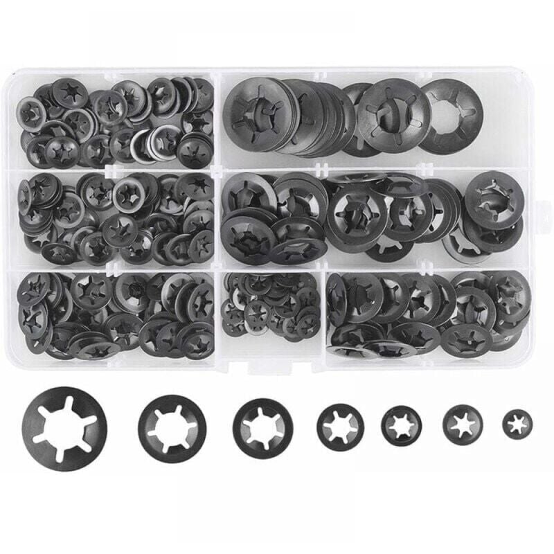 Image of Ymyny - 280 pezzi Rondelle elastiche Rondelle elastiche, Rondelle elastiche in acciaio Rondelle elastiche a bloccaggio rapido M3 M4 M5 M6 M8 M10 M12,