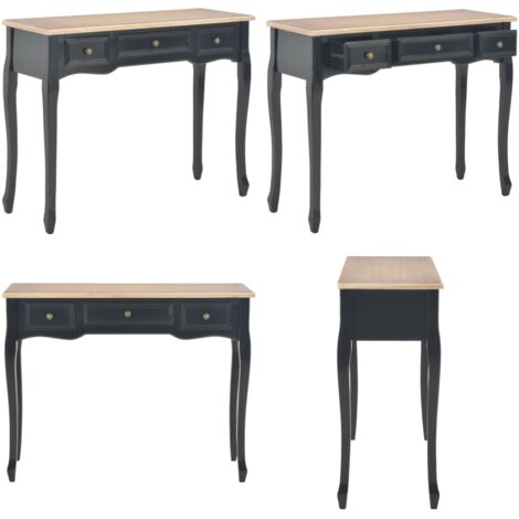 280046  Dressing Console Table with 3 Drawers Black - Tavolo console - Tavolo da bagno