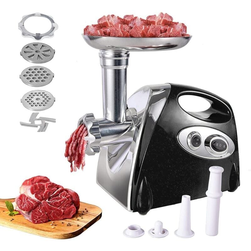 Trimec - 2800W Hachoir a Viande,Hachoir électrique avec 3 disques perforés,Pour hacher les légumes,la viande