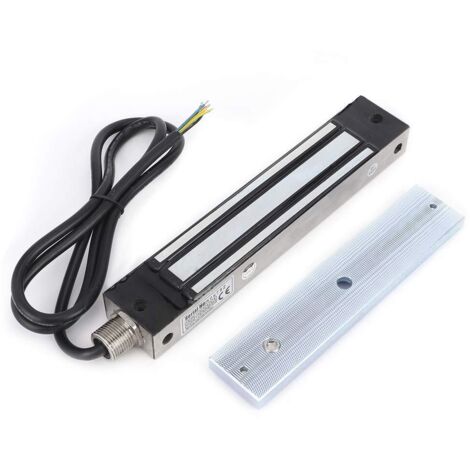 280kg DC12/24V Électrique Serrure de Porte électromagnétique magnétique, serrure magnétique électrique imperméable d'acier inoxydable pour des portes en bois, portes en verre, portes en métal,A