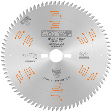 281.680.10M SIERRA CIRCULAR 250X3.2/2.2X30  Z=80 5TCG ''CROMADA''