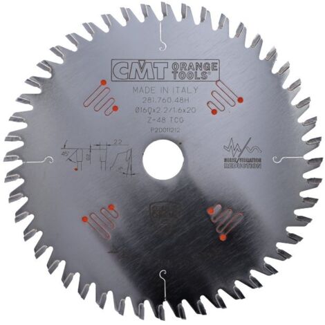 281.760.48H CHROM TRAPEZKLINGE HW 160x2.2/1.6x20 Z48 TCG 4pos