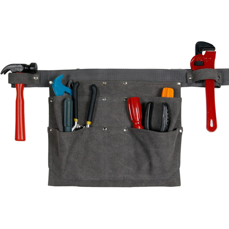 28x22 cm (gris) multi-poches outil tablier rivet tablier électricien menuiserie jardin outil de travail poche
