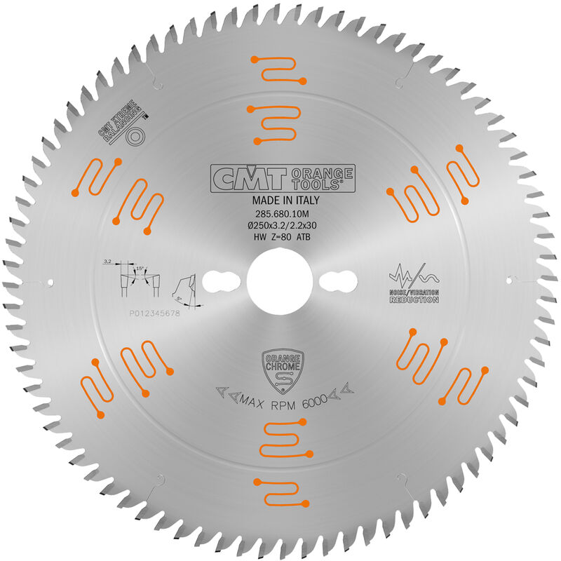 Image of CMT - 285.680.10M lama circolare chrome hw 250x3.2/2.2x30 Z80 5ATB